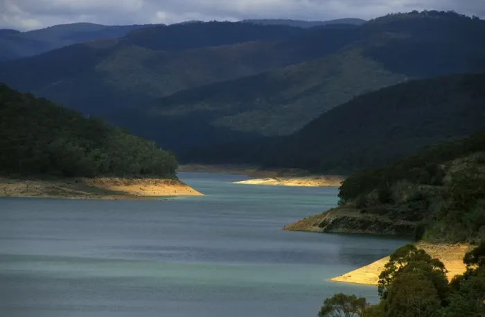 Framed Print : Australia - Upper Yarra Reservoir dam, part of Melbourne's water catchment Victoria DPB00409 Framed Print : Australia - Upper Yarra Reservoir dam, part of Melbourne's water catchment Victoria DPB00409