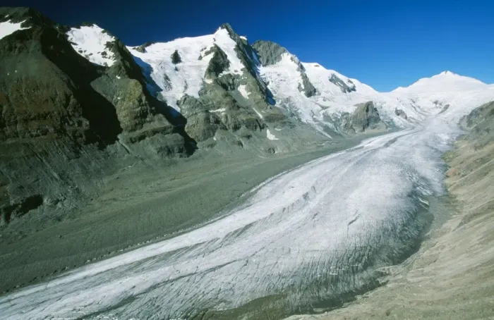 Framed Print : Austria - showing receding Pasterze Glacier Gross Glockner National Park, Hohe Tauern Framed Print : Austria - showing receding Pasterze Glacier Gross Glockner National Park, Hohe Tauern