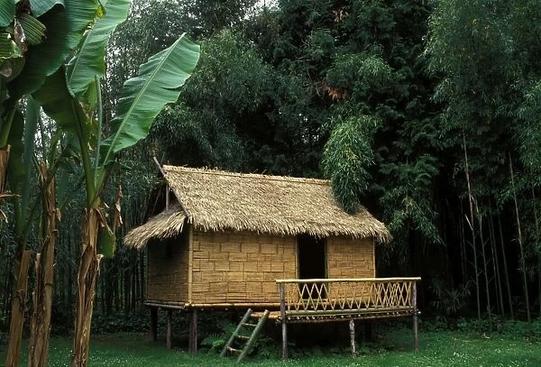 Bamboo house Typical laotian