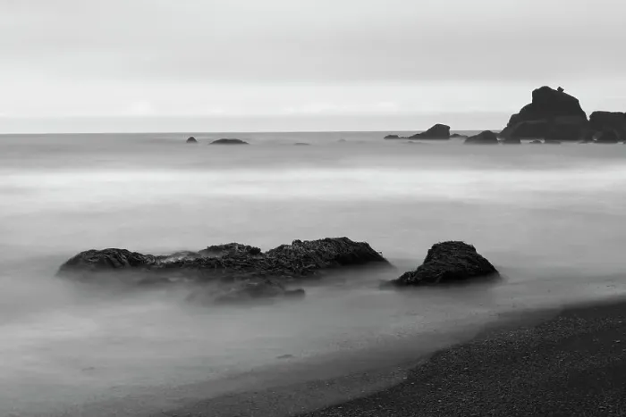 Framed Print : Basalt sea stacks in the ocean, Vik, Iceland Date: 22-07-2017