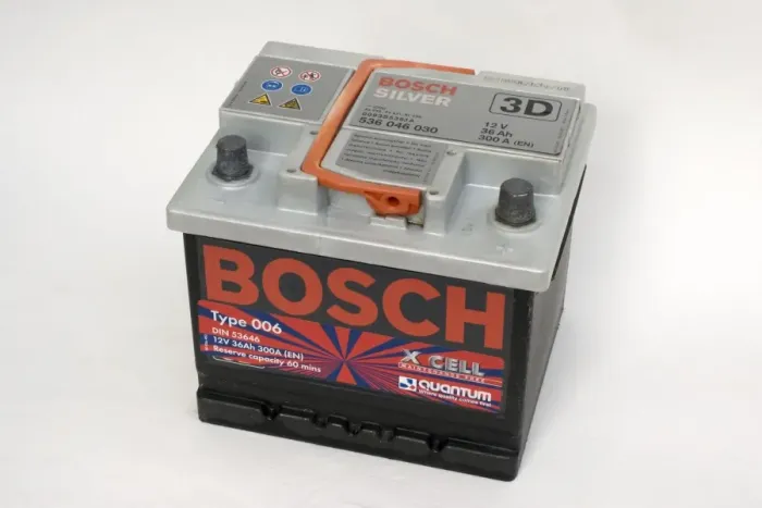 Framed Print : Battery - Bosch silver lead acid 12 volt 36A amp hour car battery UK Framed Print : Battery - Bosch silver lead acid 12 volt 36A amp hour car battery UK