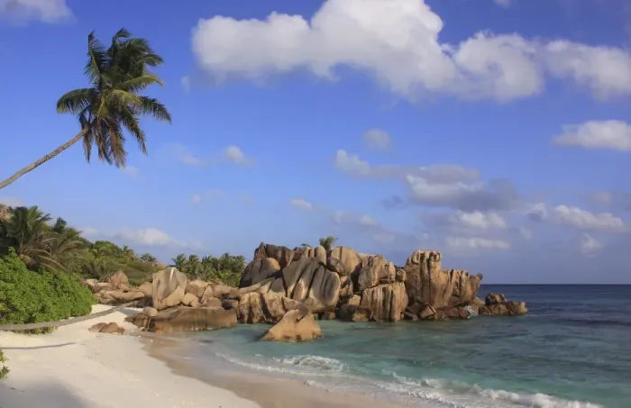Framed Print : Beach scene - Anse Cocos - La Digue - Seychelles Framed Print : Beach scene - Anse Cocos - La Digue - Seychelles