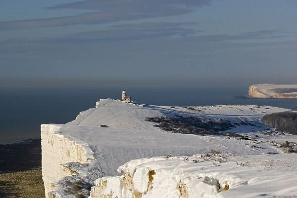 Belle Tout in the snow - South Downs - East Sussex - United Kingdom