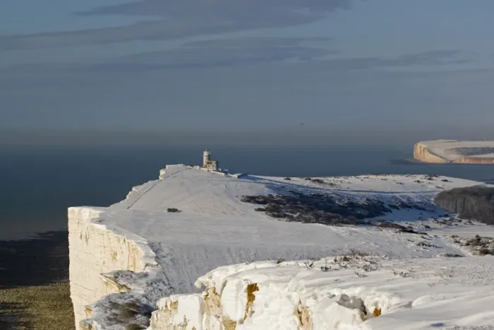 Framed Print : Belle Tout in the snow - South Downs - East Sussex - United Kingdom Framed Print : Belle Tout in the snow - South Downs - East Sussex - United Kingdom