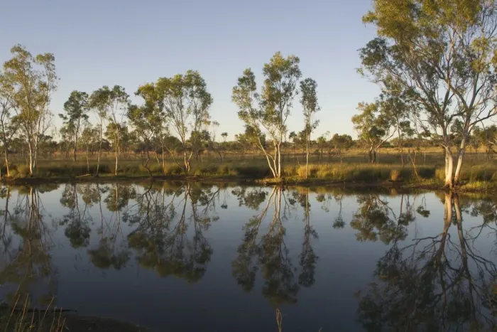 Framed Print : Billabong - A billabong is a waterhole usually left after a previously flowing river has dried up in the dry season. Made famous by the iconic Australian song Waltzing Matilda “Once a jolly swagman camped by a billabong” Framed Print : Billabong - A billabong is a waterhole usually left after a previously flowing river has dried up in the dry season. Made famous by the iconic Australian song Waltzing Matilda “Once a jolly swagman camped by a billabong”