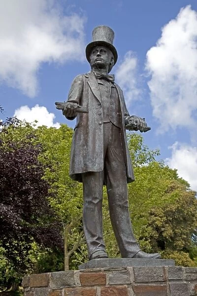 Bronze statue of Brunel - Neyland Marina Pembrokeshire South Wales UK