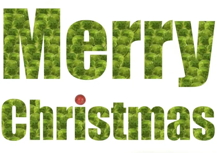 Framed Print : Brussel Sprouts - with cranberry spelling Merry Christmas Framed Print : Brussel Sprouts - with cranberry spelling Merry Christmas