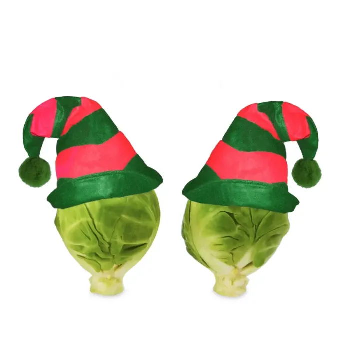 Framed Print : Brussels sprout - with elf hat Framed Print : Brussels sprout - with elf hat