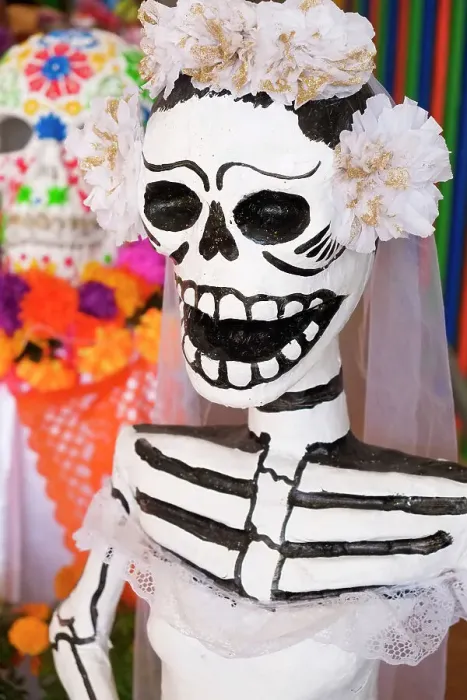 Framed Print : Cabo San Lucas, Mexico. Dia de los Muertos skeletons. Date: 29-10-2020