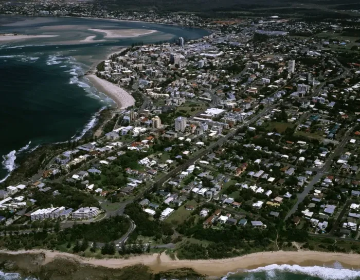 Framed Print : Caloundra aerial, Sunshine Coast, Queensland, Australia JPF48341 Framed Print : Caloundra aerial, Sunshine Coast, Queensland, Australia JPF48341
