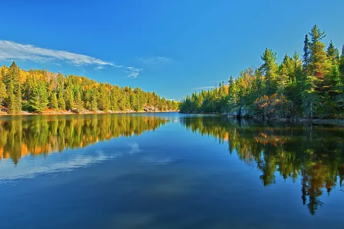 Framed Print : Canada, Ontario. Forest reflections on Blindfold Lake in autumn. Date: 10-10-2020 Framed Print : Canada, Ontario. Forest reflections on Blindfold Lake in autumn. Date: 10-10-2020
