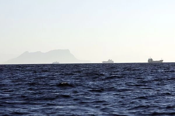 Cargo Ships - in the Strait of Gibraltar. Spain