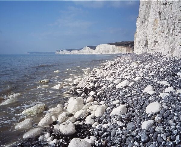 CHALK CLIFFS -looking towards Seven Sisters 'white cliffs of Dov
