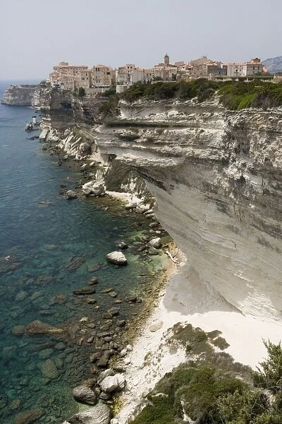 Chalk cliffs by sea - Bonifacio - South Corsica