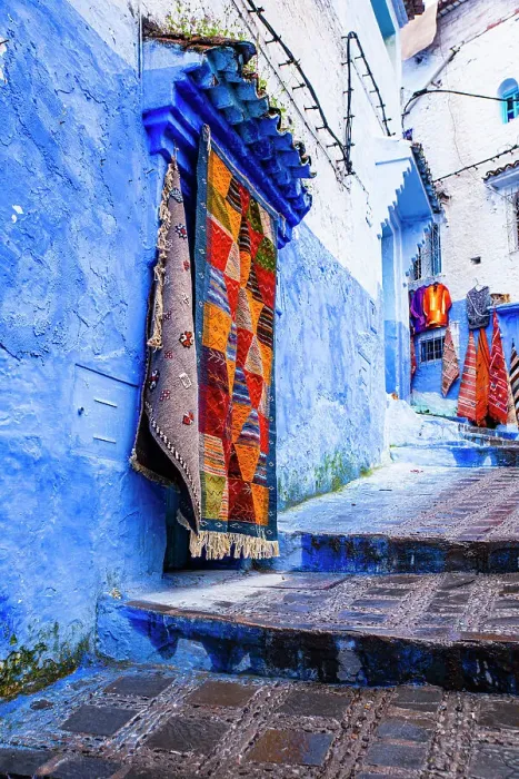 Framed Print : Chefchaouen, Morocco. Blue washed buildings Date: 25-04-2018 Framed Print : Chefchaouen, Morocco. Blue washed buildings Date: 25-04-2018