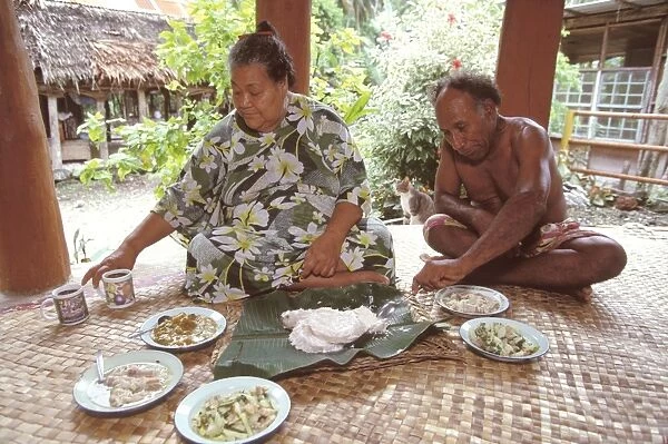 Chief and his wife Saleapaga Village