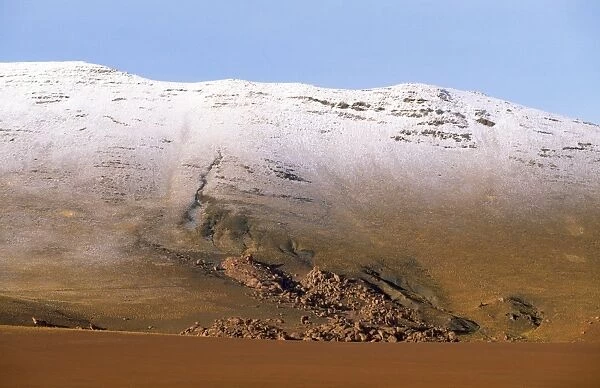 Chile - fresh snow on altiplano above 4000 m. Region II Atacama Andes, Chile
