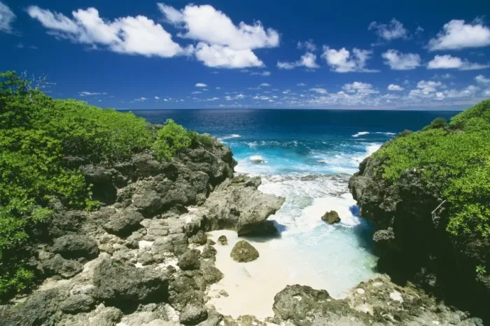Framed Print : Christmas Island JPF 9781 Small beach between cliffs near the dales, Indian Ocean. (Australian Territory) © Jean-Paul Ferrero / ardea. com Framed Print : Christmas Island JPF 9781 Small beach between cliffs near the dales, Indian Ocean. (Australian Territory) © Jean-Paul Ferrero / ardea. com