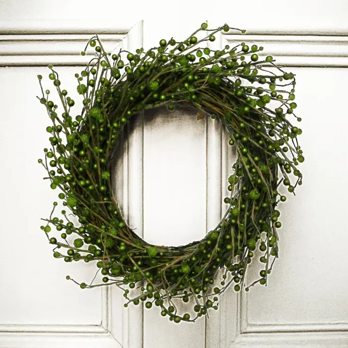 Framed Print : Christmas Wreath Digital Manipulation: aged, changed from red to green Framed Print : Christmas Wreath Digital Manipulation: aged, changed from red to green