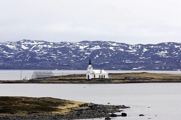 Church of Nesseby. Varanger fjord - Norway