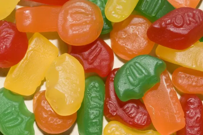 Framed Print : Closeup of colourful wine gum sweets UK Framed Print : Closeup of colourful wine gum sweets UK