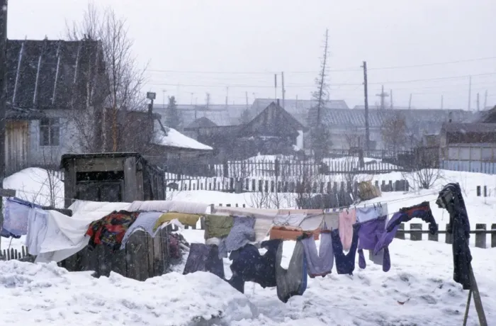 Framed Print : Clothes drying in snowfall, Siberia A typical scene in Krasnoselkup settlement, yards and houses covered in snow, clothes normally dryed outside all year round (in winter - longer); winter; North Tumen region, river Taz bank Framed Print : Clothes drying in snowfall, Siberia A typical scene in Krasnoselkup settlement, yards and houses covered in snow, clothes normally dryed outside all year round (in winter - longer); winter; North Tumen region, river Taz bank