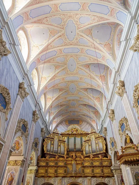 Framed Print : The collegiate church, the interior. Gottweig Abbey, a UNESCO World Heritage Site, Wachau, Lower Austria. (Editorial Use Only) Date: 11-09-2020
