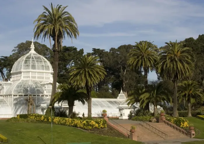 Framed Print : Conservatory - Greenhouseof flowers, based on greenhouse at Kew Gardens. San Francisco Golden Gate Park, USA Framed Print : Conservatory - Greenhouseof flowers, based on greenhouse at Kew Gardens. San Francisco Golden Gate Park, USA