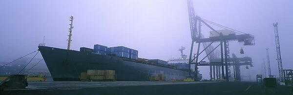 Container ship JLR 66 At dock - Port Melbourne, Melbourne, Australia © Jean-Marc La-Roque  /  ardea. com