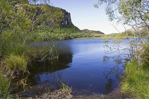 Diamond Lake from walking track in Conservation Area. Wanaka - South Island - New Zealand