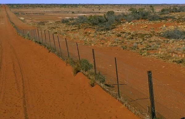 Dingo fence Sturt National Park, far western New South Wales, Australia JPF45266