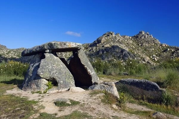 Dolmen Burial Chamber - from Megalithic era, besidse San Vincente Alcantara, Extremadura, Spain