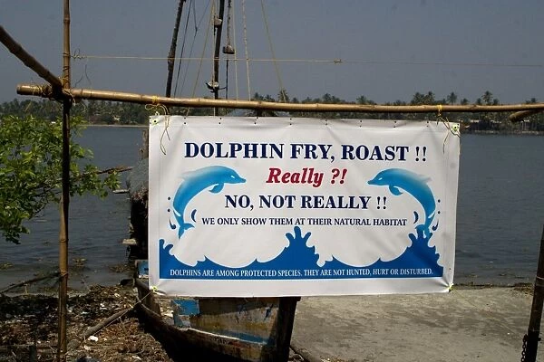 Dolphin sign. DH-3530 Dolphin sign Kochi, India, Asia Designed to make people stop