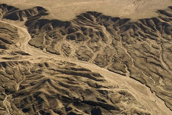 Drainage Patterns on the ancient Namib Plains - aerial view of the desert near Swakopmund - Namib Desert - Namibia - Africa