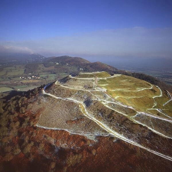 England - Aerial view. Herefordshire Beacon, the