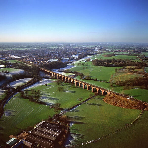 England - Aerial view, Holmes Chapel Viaduct