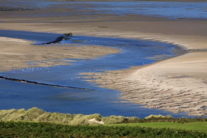 Framed Print : Estuary Channel - at low tide, Budle Bay wildfowl reserve, Northumberland National Park, England Framed Print : Estuary Channel - at low tide, Budle Bay wildfowl reserve, Northumberland National Park, England
