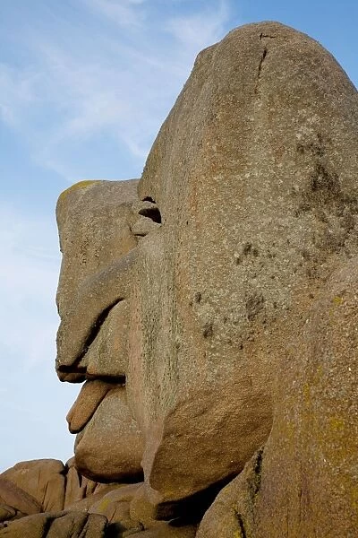 Face in rock - Ploumana'h - Brittany - France