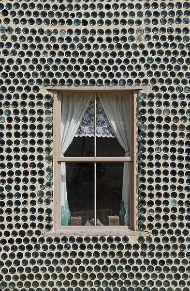 Detail of the famous Bottle House built from more