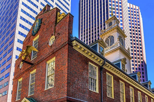 Faneuil Meeting Hall, Freedom Trail, Boston, Massachusetts. Meeting place American Revolution later Town Hall British government house during occupation. (Editorial Use Only) Date: 23-12-2020