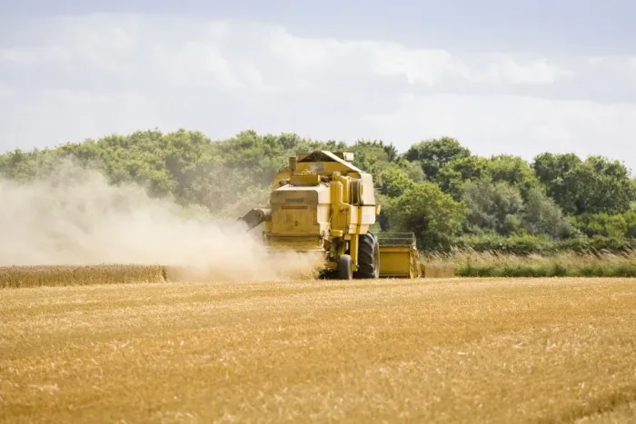 Framed Print : Farming - Combine Harvester - Wheat harvest - Norfolk - UK Framed Print : Farming - Combine Harvester - Wheat harvest - Norfolk - UK