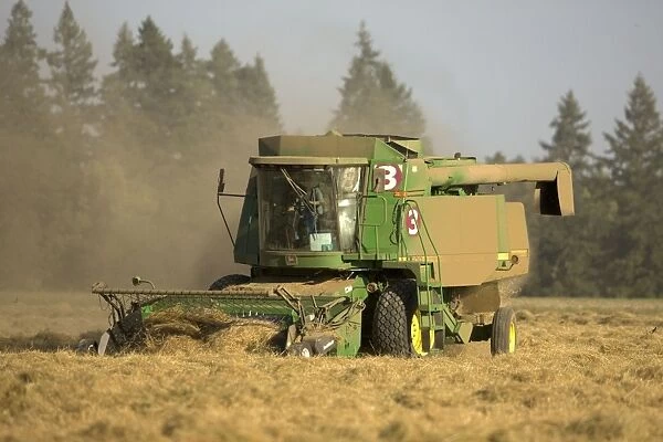 Farming - Hay being baled - late Summer - Oregon - USA