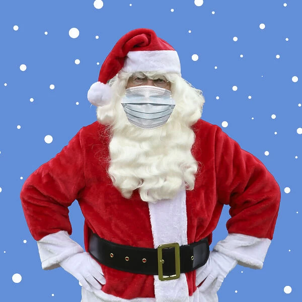 Father Christmas  /  Santa Claus wearing a face mask