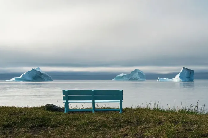 Framed Print : Floating iceberg in the fjord, Qeqertarsuaq, Greenland Date: 06-08-2017