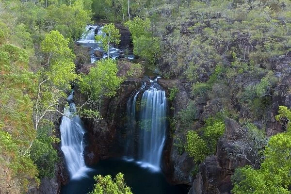 Florence Falls - picturesque Florence Falls plunges down over a cliff edge into a hugh plunge pool - Litchfield National Park, Northern Territory, Australia