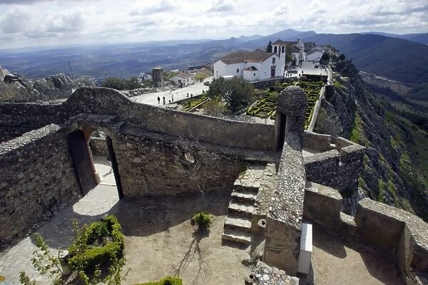 Fortress Mavao - with view of National Park Sierra de Sao Mamede, Alentejo, Portugal