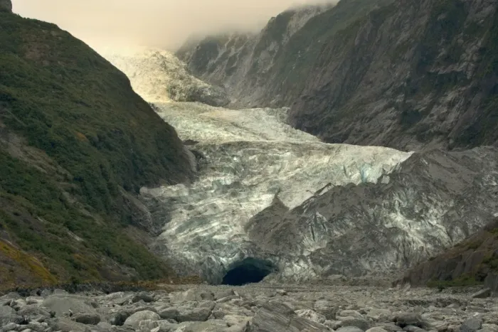 Framed Print : Franz Josef Glacier river of ice cutting through glacial valley nestled amidst mountains covered by primeval rainforest Westland National Park, West Coast, South Island, New Zealand Framed Print : Franz Josef Glacier river of ice cutting through glacial valley nestled amidst mountains covered by primeval rainforest Westland National Park, West Coast, South Island, New Zealand