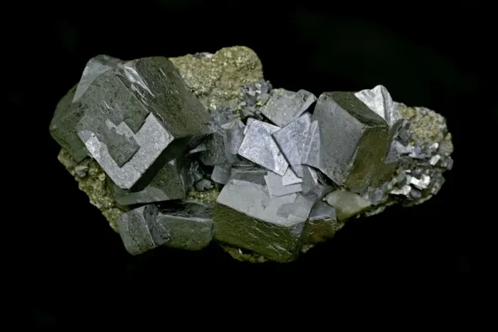 Framed Print : Galena (PbS - lead sulfide) -The primary ore of lead - Sweetwater mine - Viburnum trend - Missouri - USA