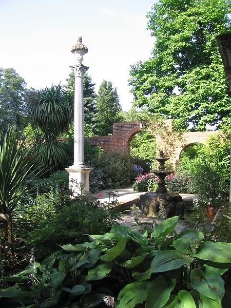 Garden with monument
