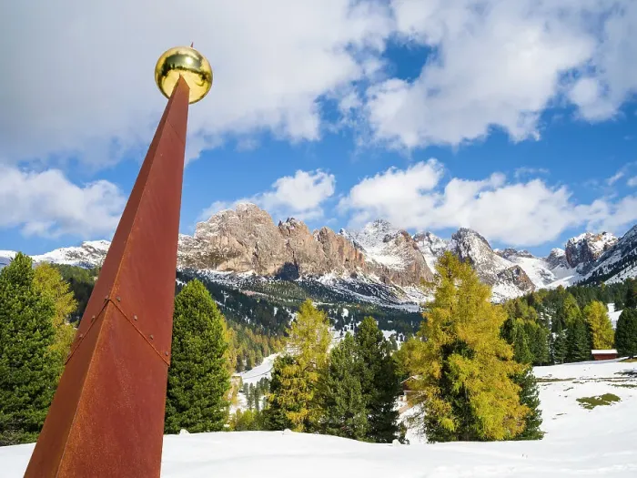Framed Print : Giant sundial. Geisler mountain range in the dolomites of the Groden Valley or Val Gardena in South Tyrol, Alto Adige. The dolomites are listed as UNESCO World Heritage Site. Central Europe, Italy. Date: 18-10-2020 Framed Print : Giant sundial. Geisler mountain range in the dolomites of the Groden Valley or Val Gardena in South Tyrol, Alto Adige. The dolomites are listed as UNESCO World Heritage Site. Central Europe, Italy. Date: 18-10-2020
